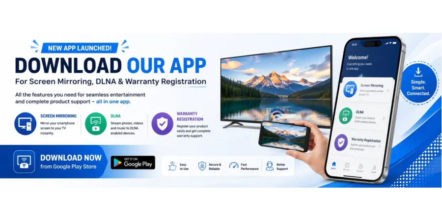 Download Our New App SOLID TV BOX for Screen Mirroring, DLNA & Warranty Registration